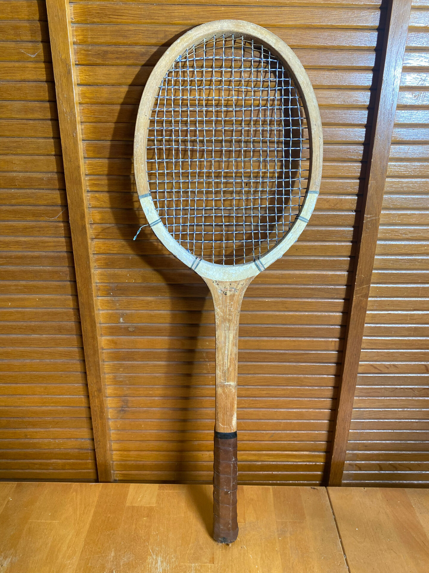 Vintage Wooden Tennis Racket #E214