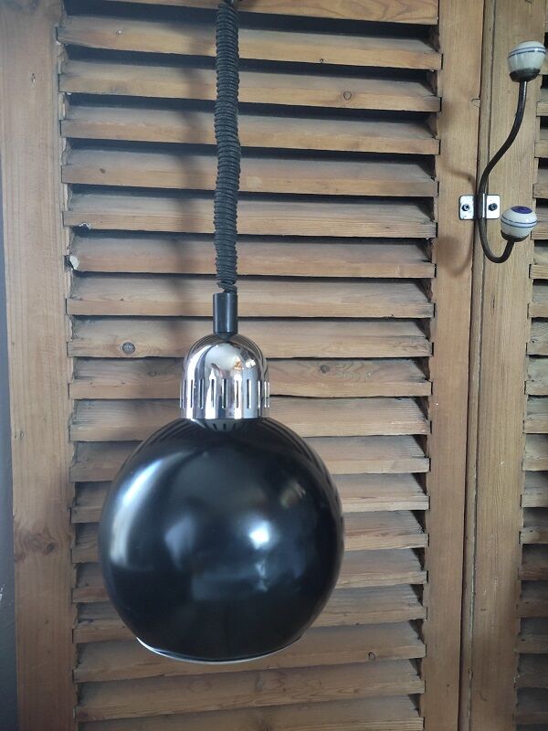 Suspension réglable globe métal industriel ancien  dp 0522028