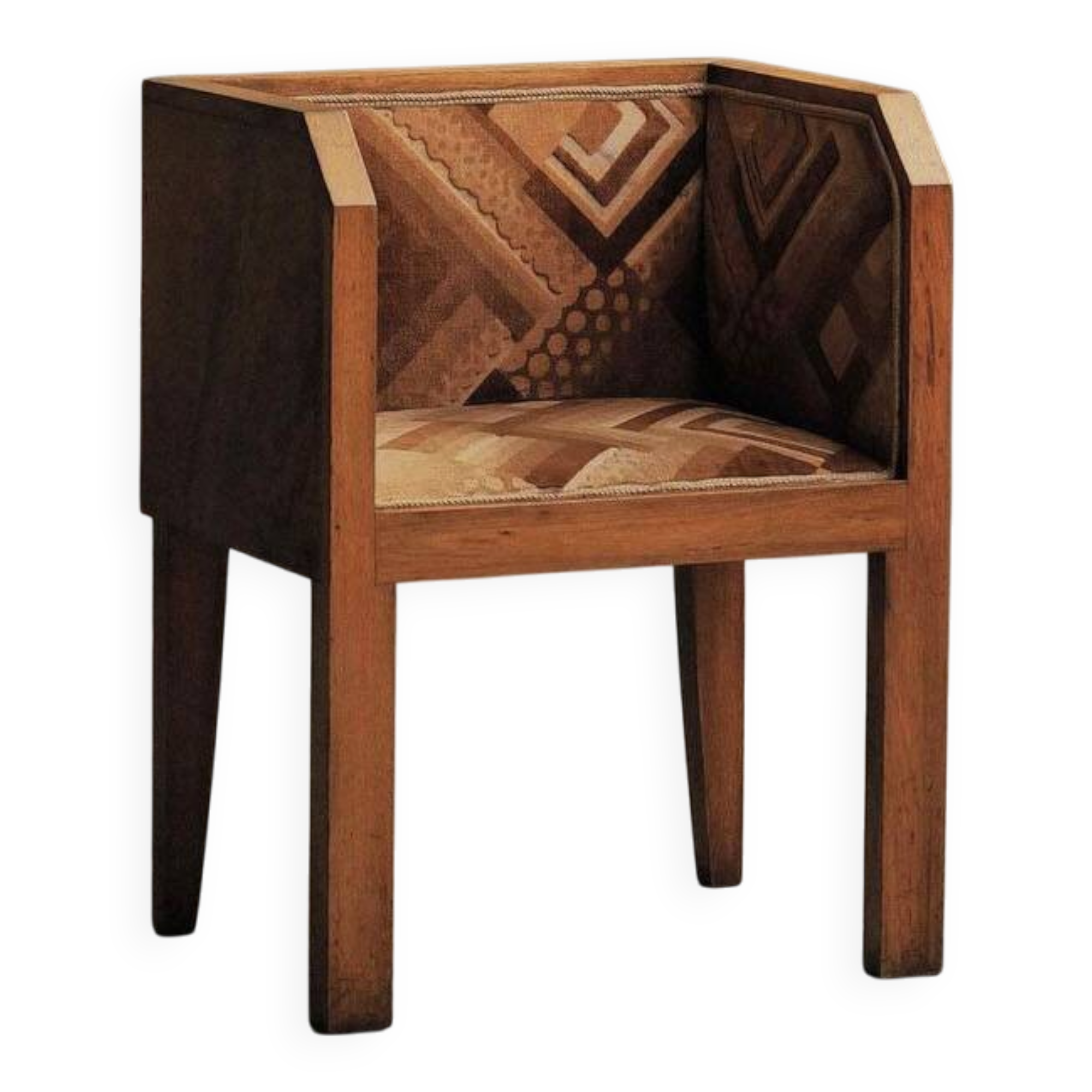 Fauteuil cubiste Art Déco, France, vers 1930