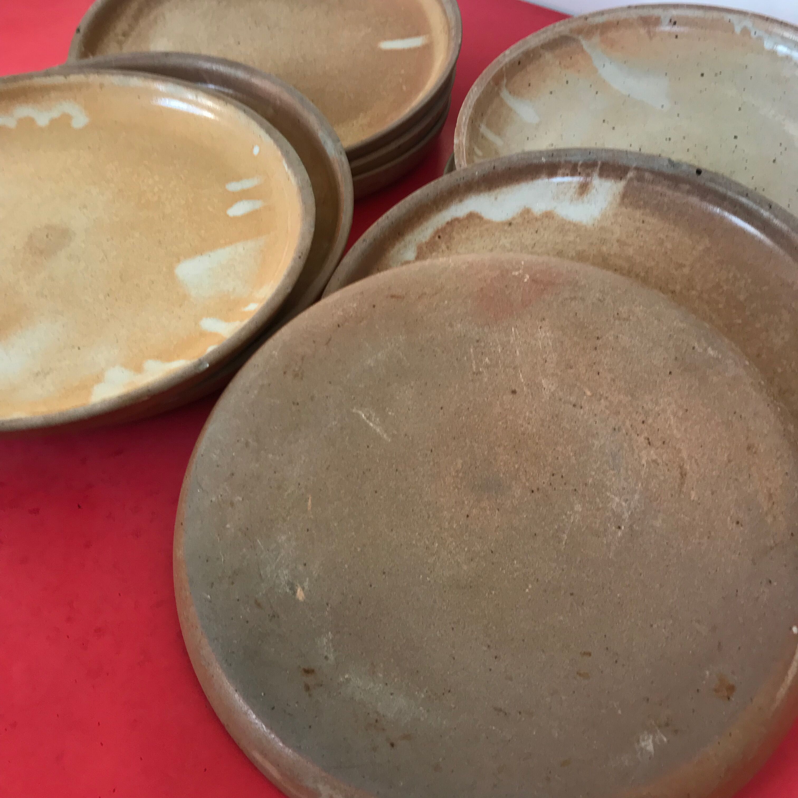 Batch stoneware plates
