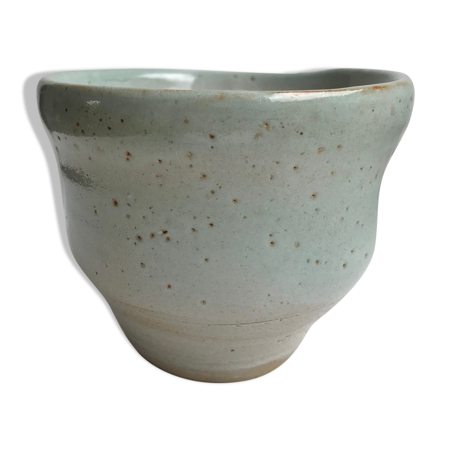 Bol signé en grès artisanal années 60