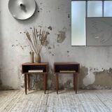 Pair of Scandinavian teak bedside tables