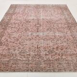 Pink & Brown Large Vintage Rug, 213x325Cm