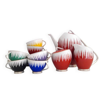 Service à moka Espresso en porcelaine 50s