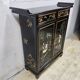 Vintage Chinese side table / cabinet / lacquered cabinet / bohemian