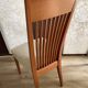 Set of 6 Calligaris dining chairs in wood and Alcantara.