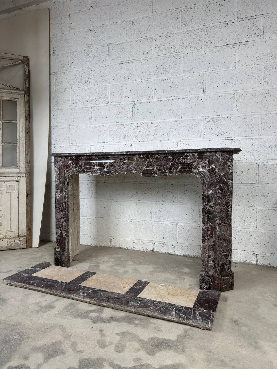 Italian Levanto marble fireplace 19th century