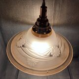 Pink glass walking lamp