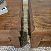 Paire de chevets en noyer artisanal XXème