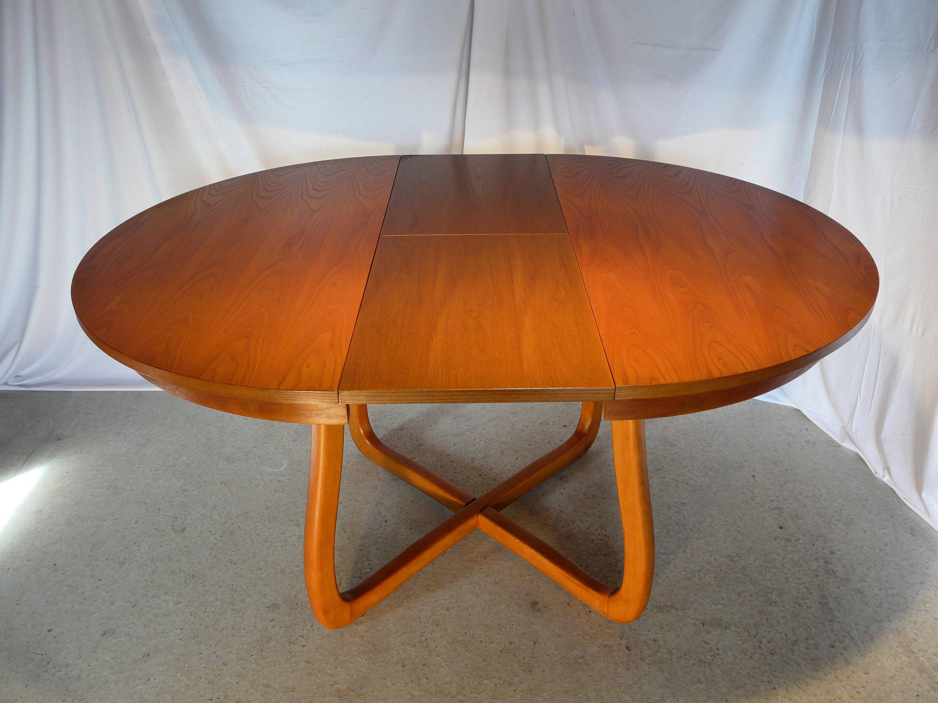Scandinavian vintage extendable round table