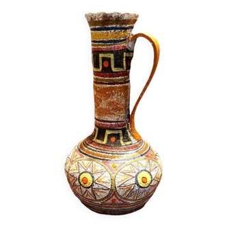 Large glazed ceramic vase from the 60s/70s, Italian design Mamma Ró Lucca.