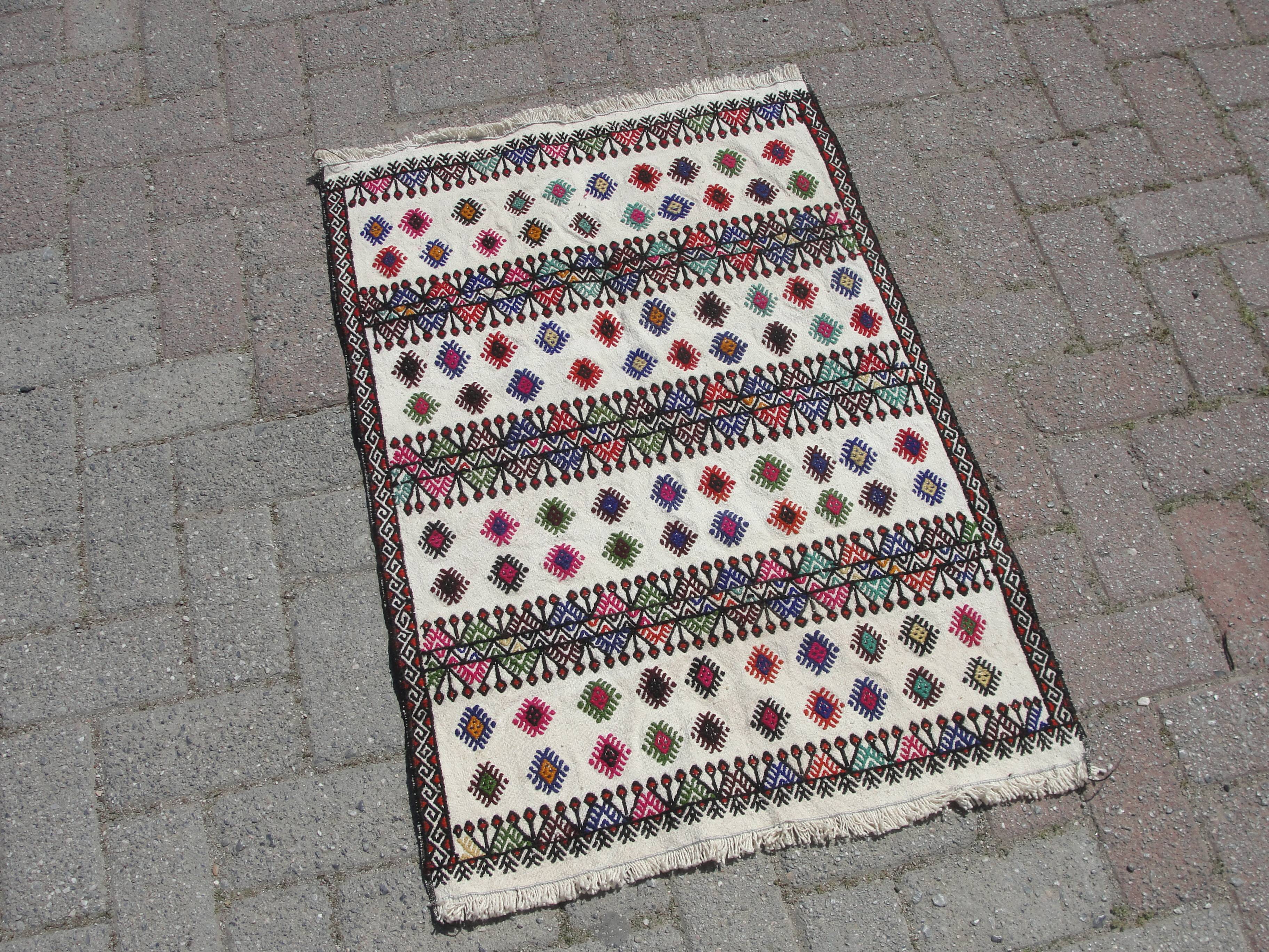Small Cotton Doormat kilim rugs