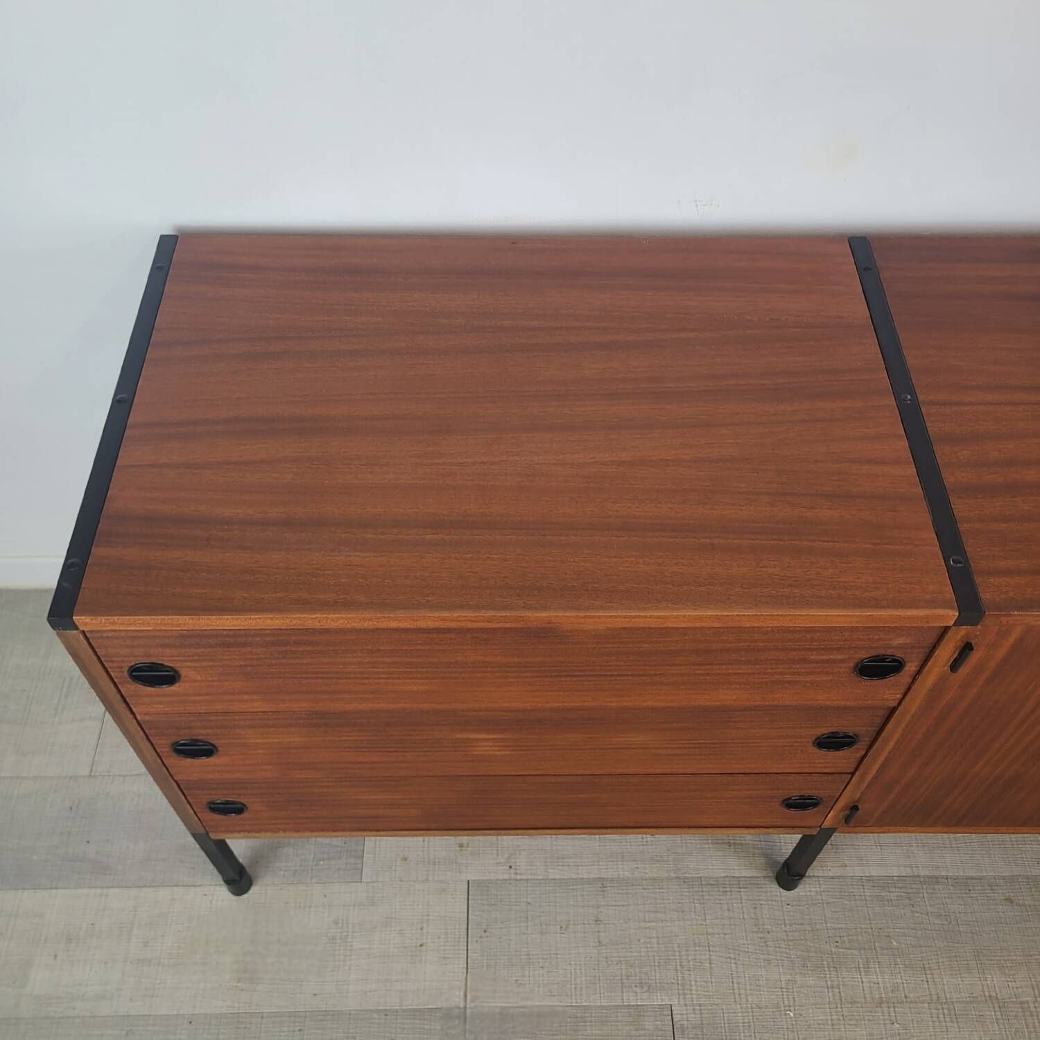 Vintage ARP Minvielle edition teak sideboard, Guariche design, 1960
