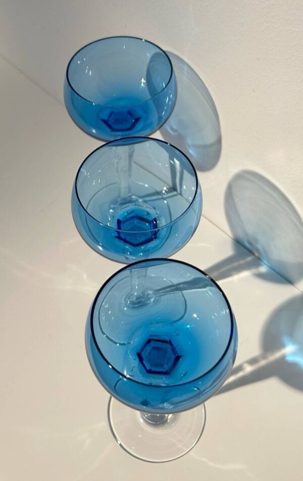 Six Verres A Vin Cristal Val Saint Lambert Modèle Saumur