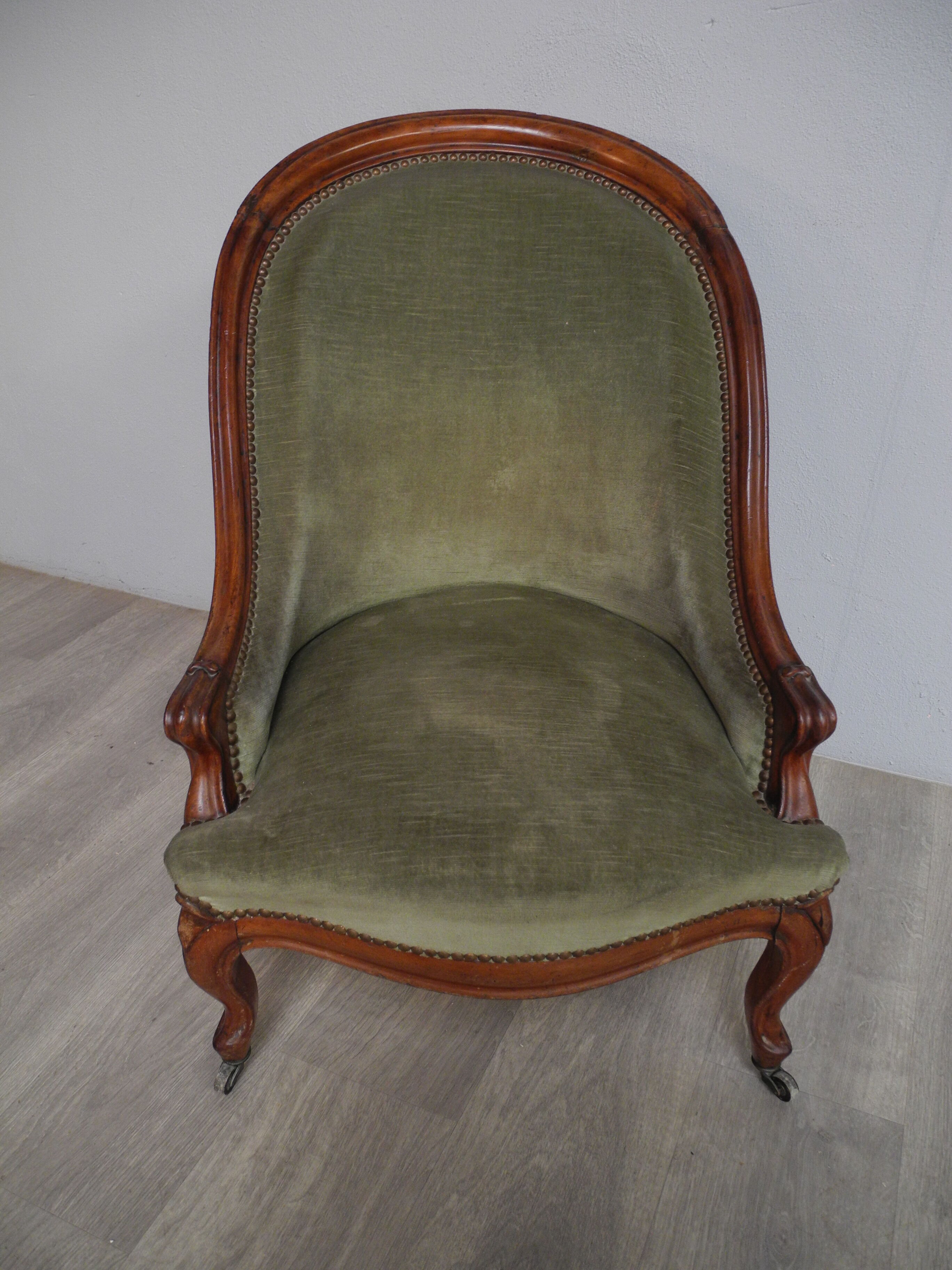 Louis XV/Louis XVI mahogany style chair