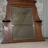 Molded and carved wooden trumeau