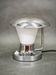 Josef hůrka bauhaus chrome and opaline glass table lamp for napako, 1940s