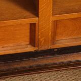 Large mahogany, oak and mother-of-pearl cabinet from the 1940s