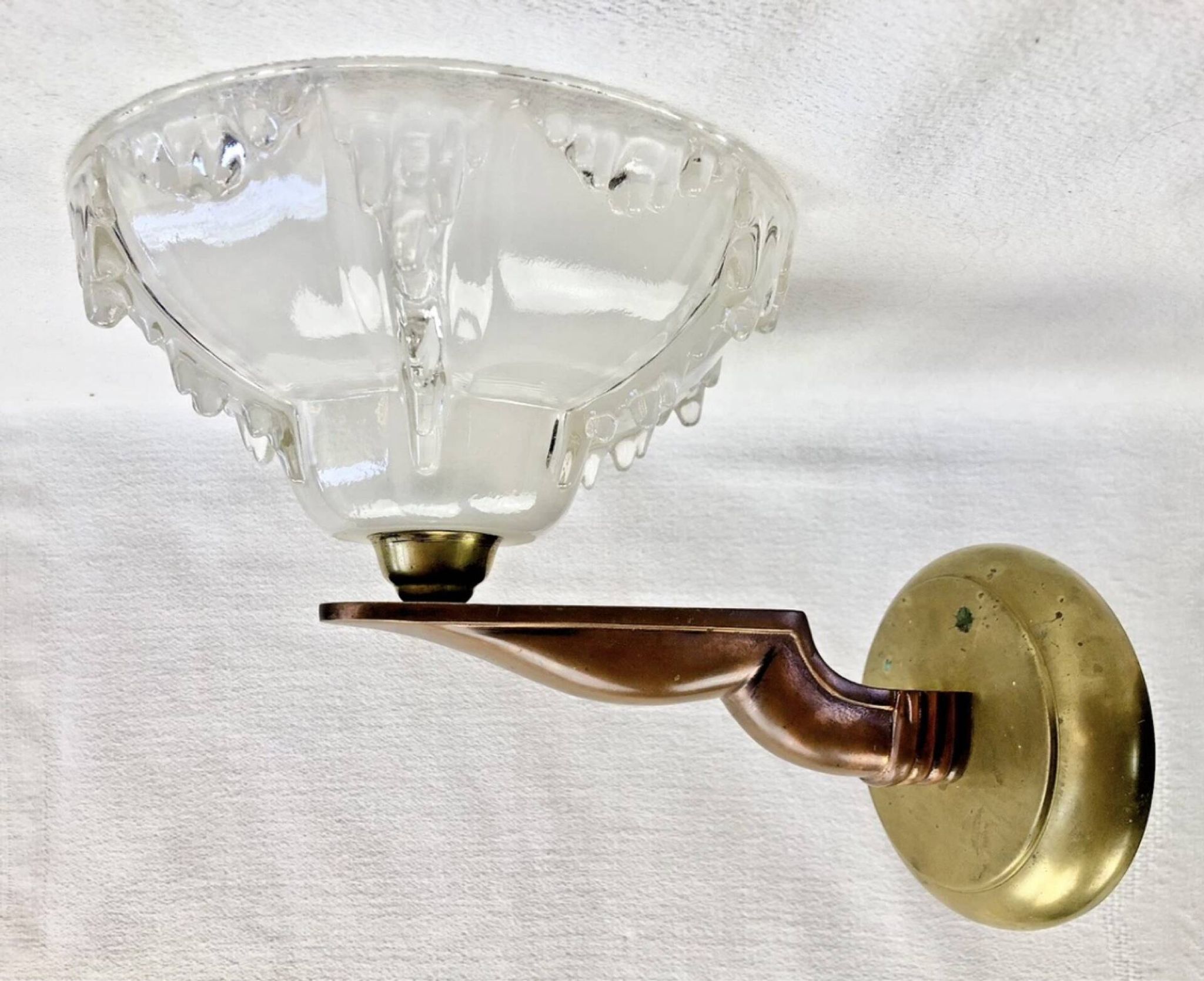 Vintage Streamline Ship bronze Art Deco wall light Ezan