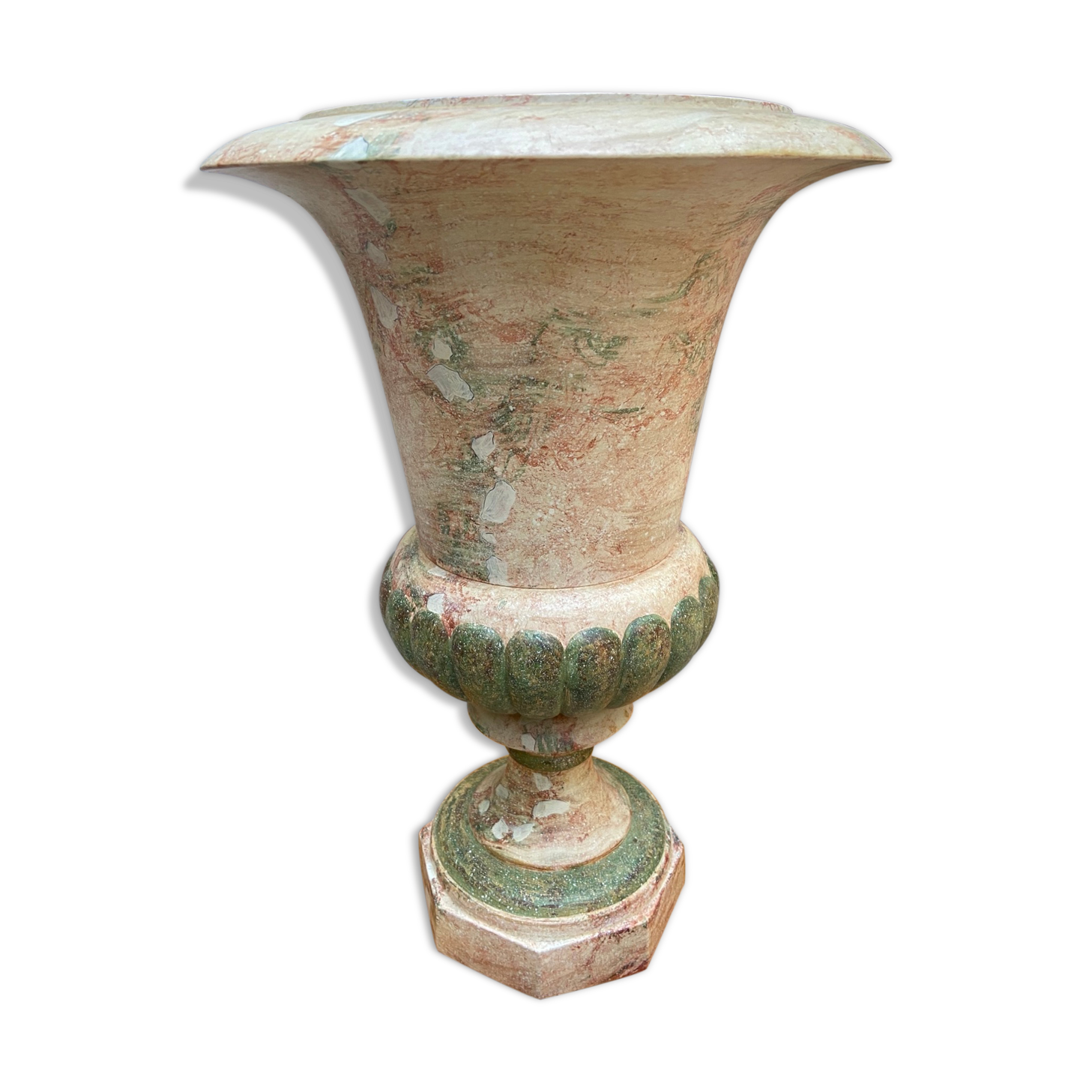 Hand-painted ceramic lamp - 1990