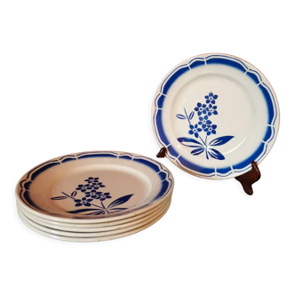 Blue flower plates Badonviller