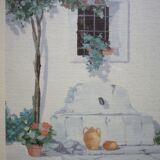 Tableau « La Fontanella » lithographie signée G. Zuppini