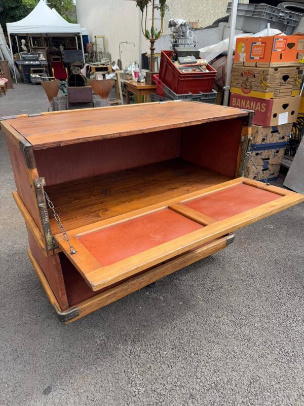 Caisse buffet bar / étagère – Mobilier industriel « Suroy »