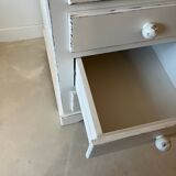 Commode blanche patiné