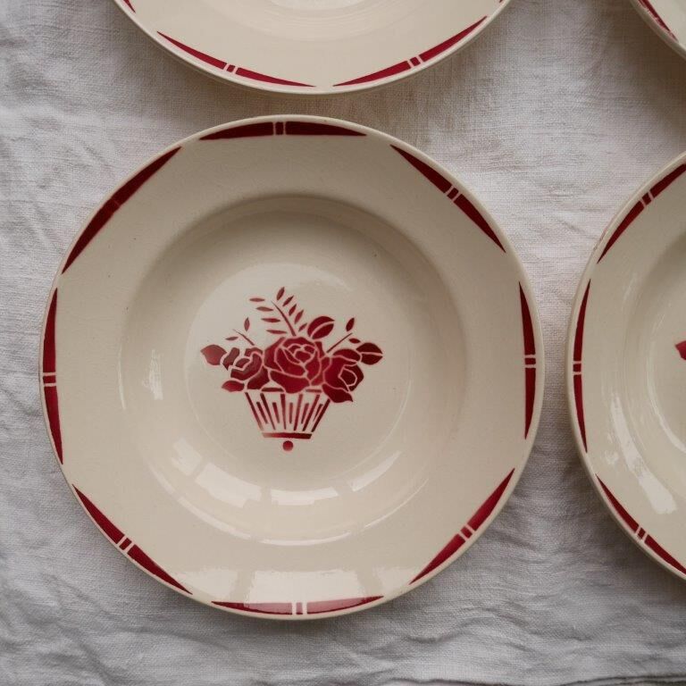 Set of 4 badonviller hollow plates