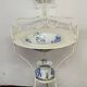 Antique wrought iron dressing table / Vintage bathroom cabinet