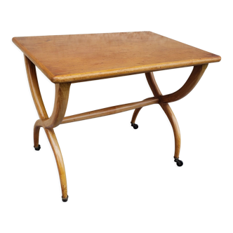 Side table on wheels Italian design 50s