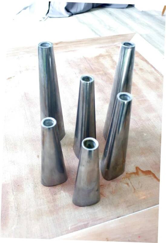 6 vintage design chrome candle holders by Ehlen Johansson for Ikea from around 1990.