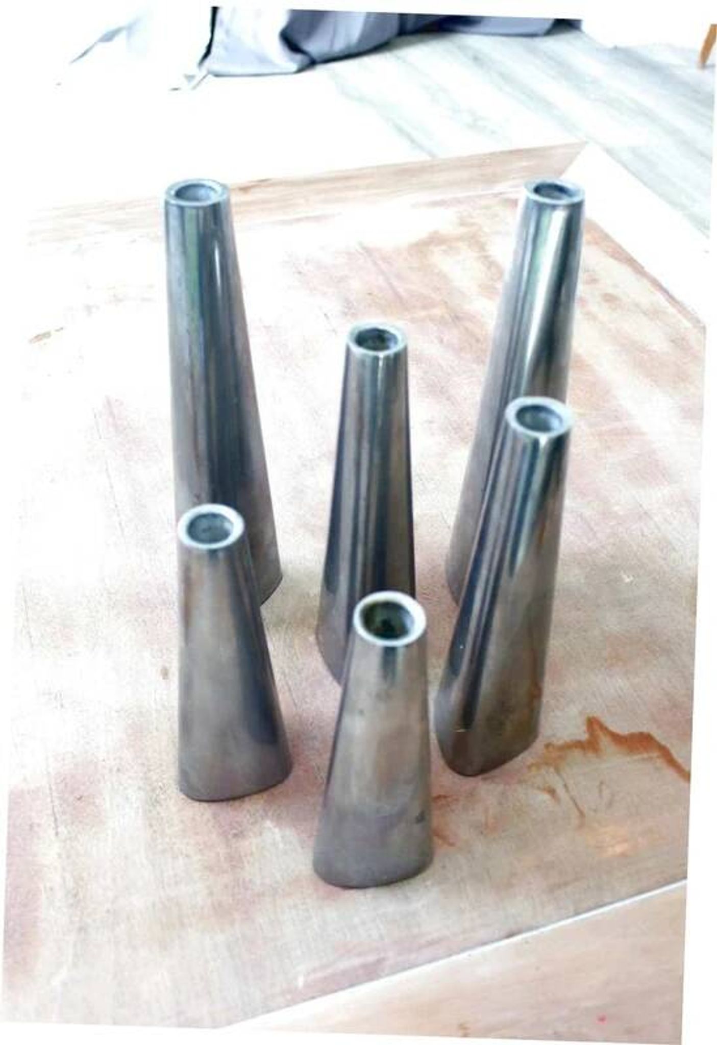 6 vintage design chrome candle holders by Ehlen Johansson for Ikea from around 1990.