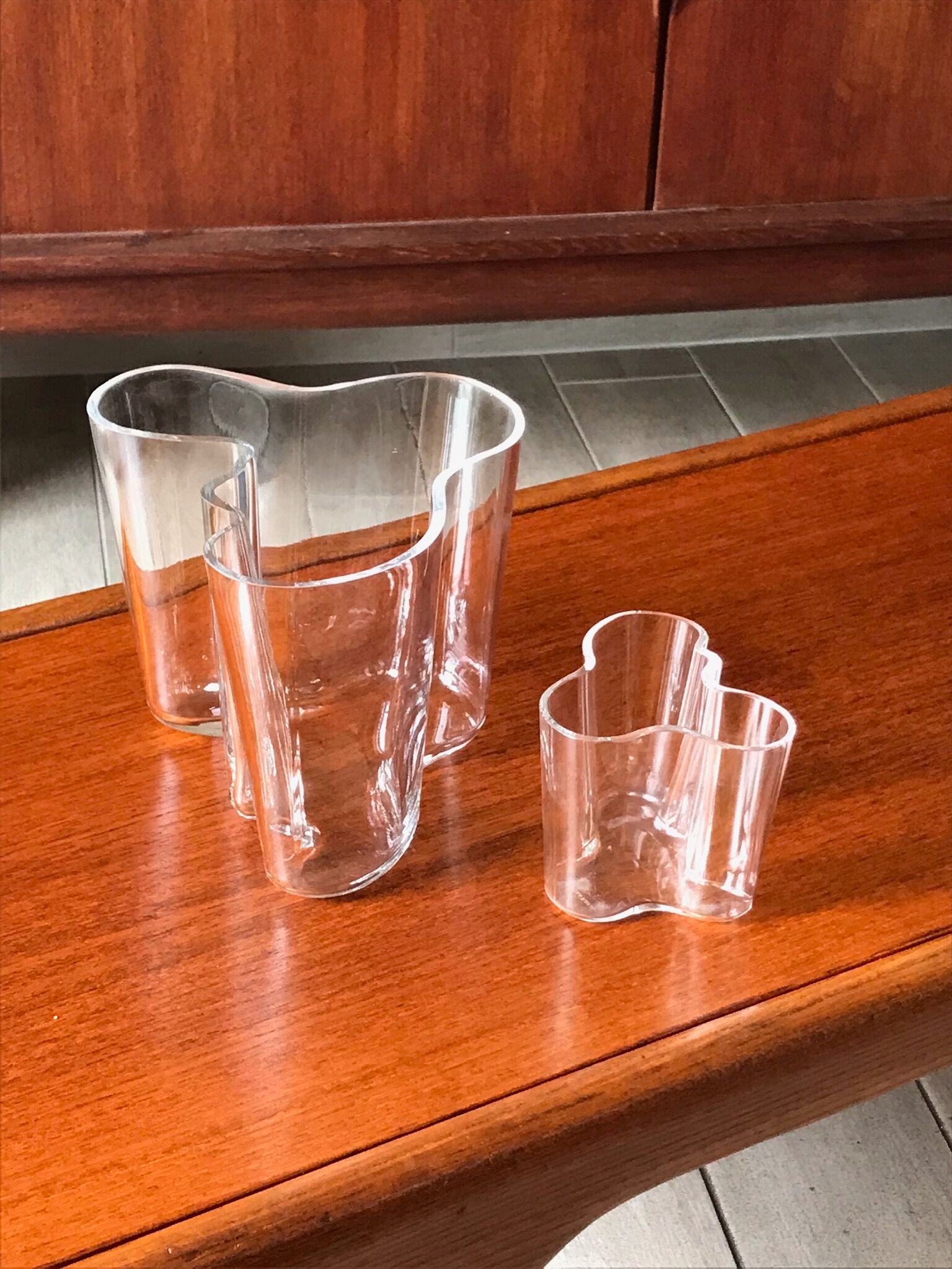 Duo of vases savoy design Alvar Aalto