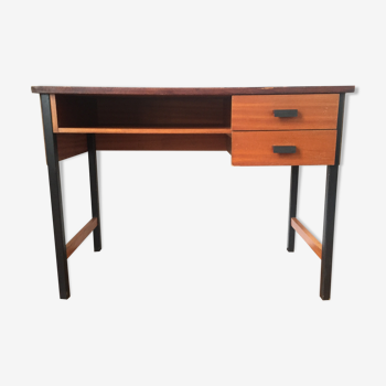 Scandinavian style dark wood desk