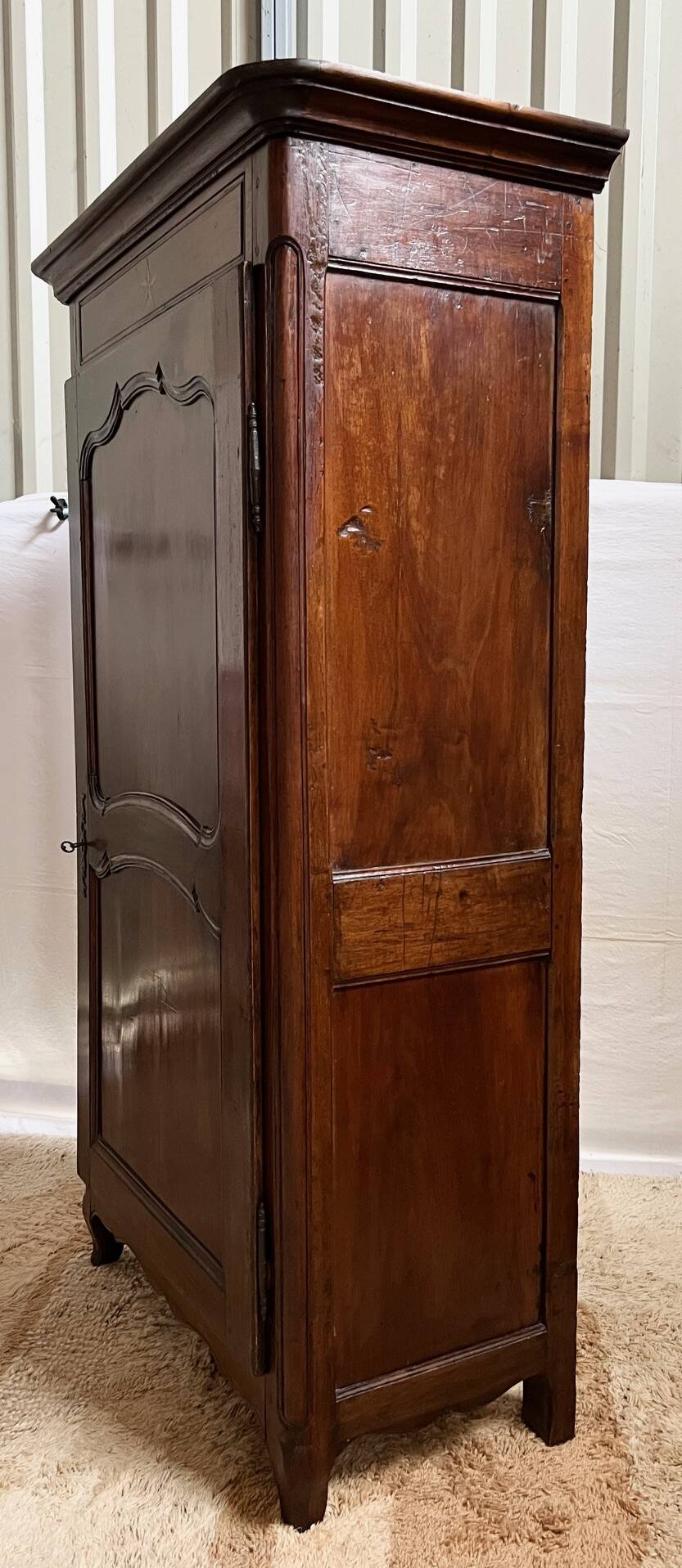 18th century walnut hosiery cabinet