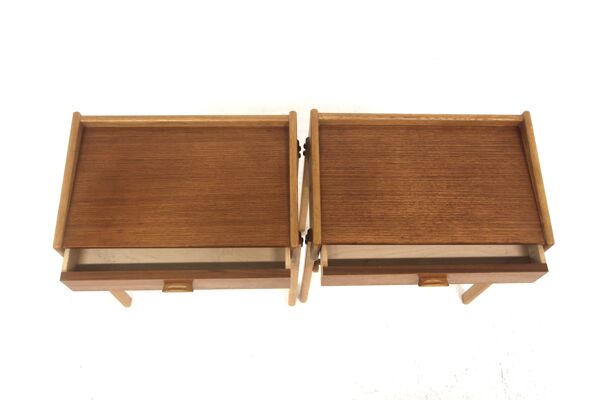 2 tables de chevets scandinaves en teck, Suède, 1960