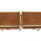 Set of 2 Scandinavian teak bedside tables, Sweden, 1960.