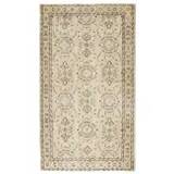 1970s Turkish Oushak Handmade Wool Cotton Beige Area Rug115x202