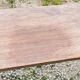 Brutalist antique bench in solid mahogany and solid oak