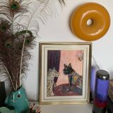 Peinture acrylique sous verre