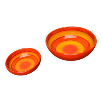 Set of 2 ceramic bowls by Baldelli, Italy.