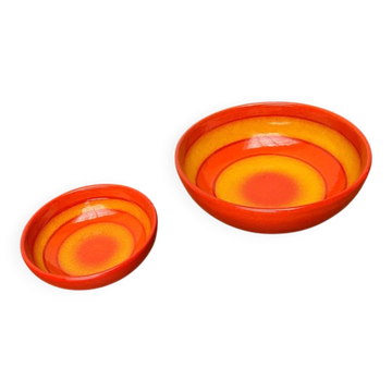Set of 2 ceramic bowls by Baldelli, Italy.