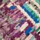Berber rug Boujaad purple with colorful patterns 264x141cm
