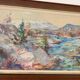 Mid-century Swedish oil painting "Abstract Landscape" – Vintage and framed