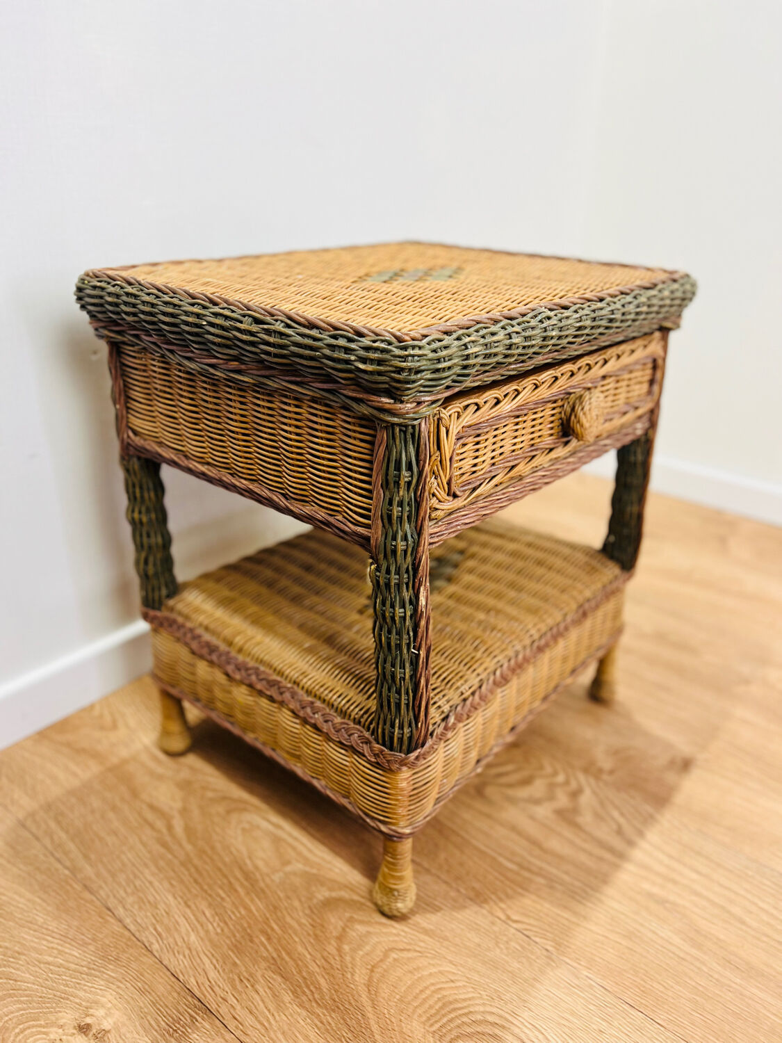 Rattan bedside