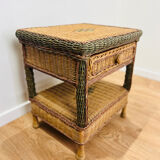 Rattan bedside