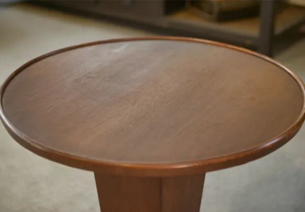 Guéridon en placage de sapelli art déco 1940’s