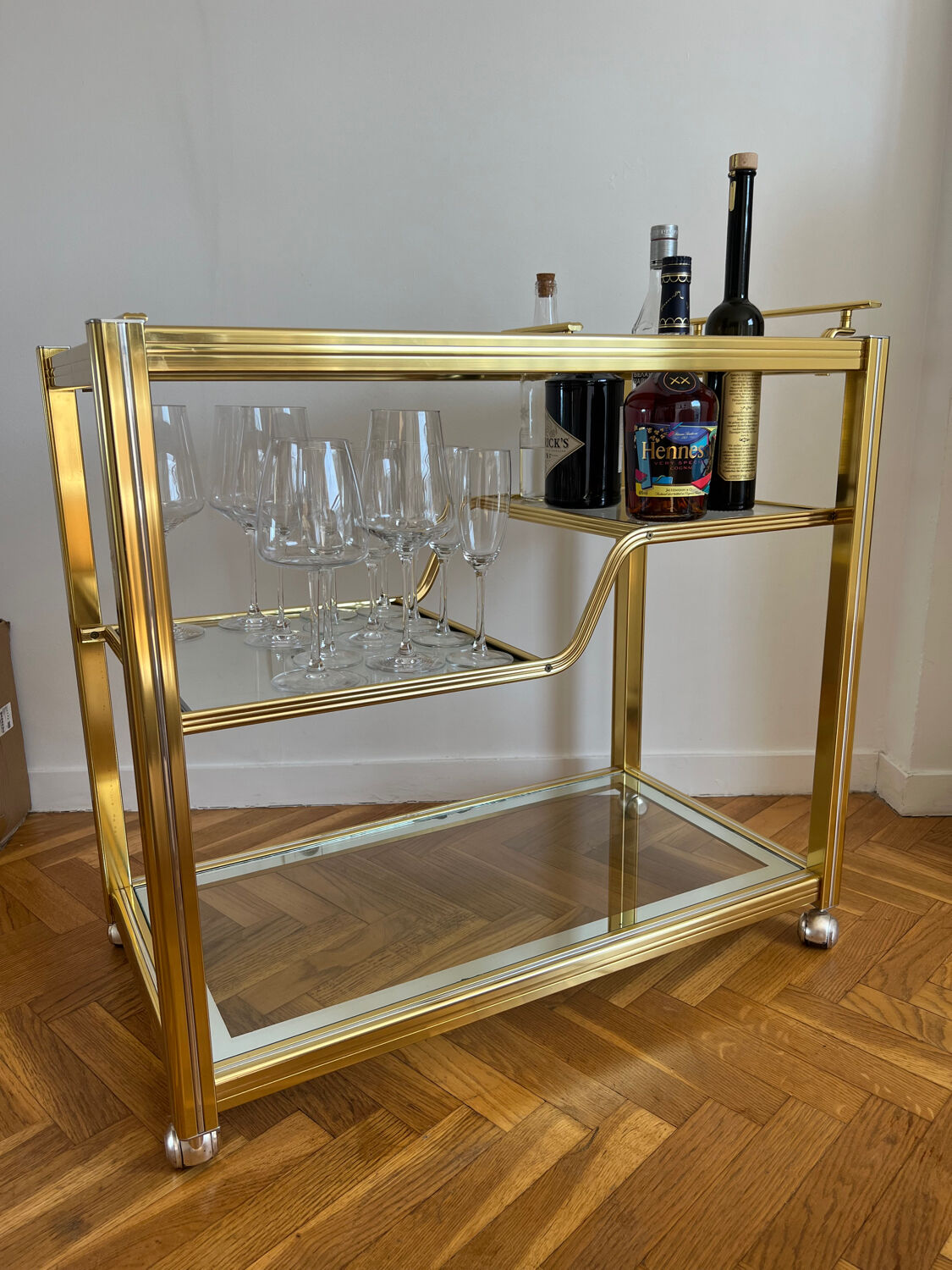 Hollywood Regency trolley 1970s