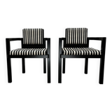 Set of German armchairs model D51 Fagus with Bauhaus patterned cushion by Walter Gropius for Tecta.